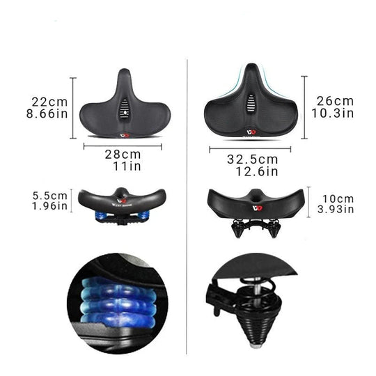 Sella per Bici Larga – Design Ergonomico Ammortizzante