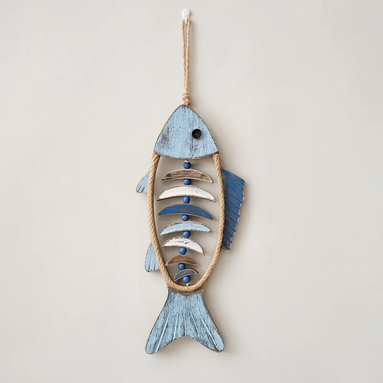 Houten Vis Decoratie  - Rustiek Maritiem Woonaccessoire