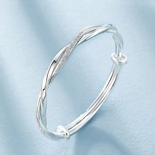Mooie Gevlochten Zilveren Armband