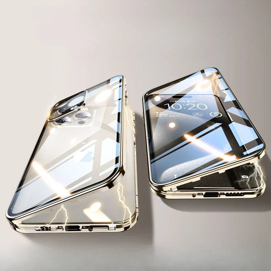 Funda magnética de vidrio para iPhone | Protección total de privacidad y contra arañazos