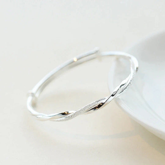 Mooie Gevlochten Zilveren Armband
