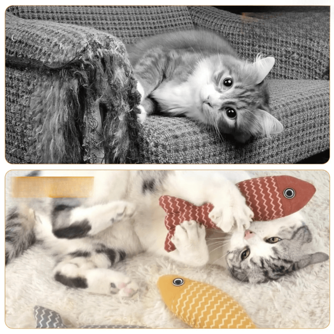 Interactive Catnip Fish Toy – Chewing, Kicking Play for Indoor Cats