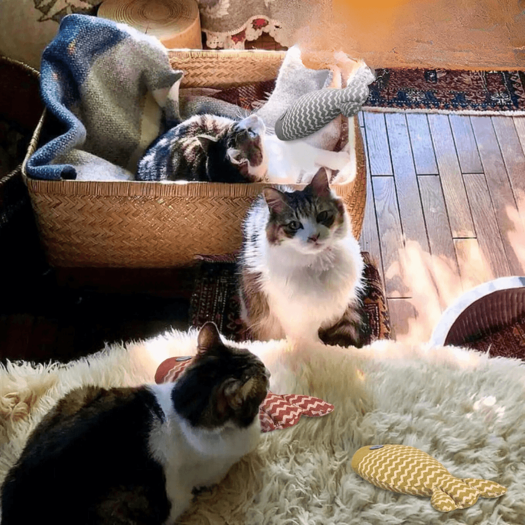 Interactive Catnip Fish Toy – Chewing, Kicking Play for Indoor Cats