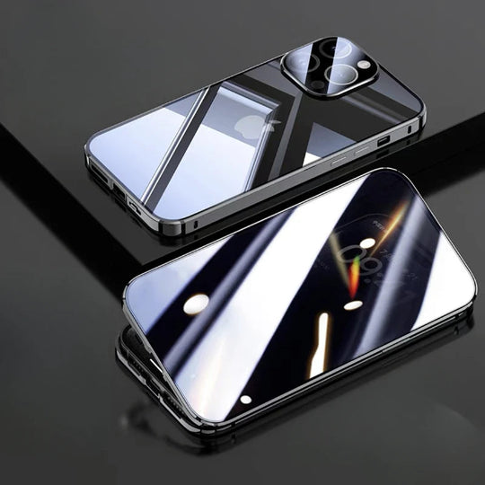 Funda magnética de vidrio para iPhone | Protección total de privacidad y contra arañazos