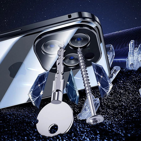 Funda magnética de vidrio para iPhone | Protección total de privacidad y contra arañazos