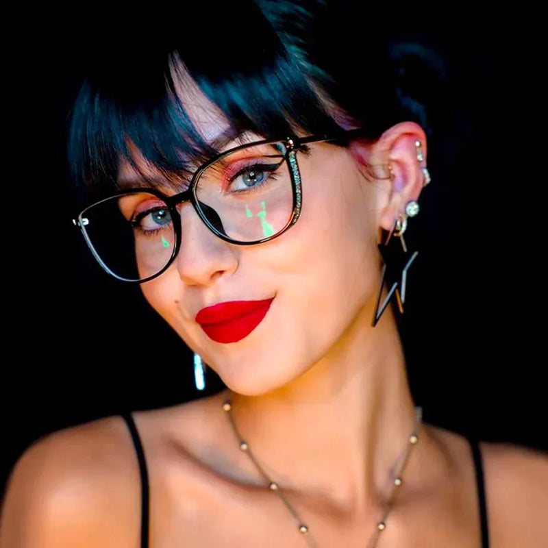 Large Frame Reading Glasses for Women | Metal Detail Fashion Glasses