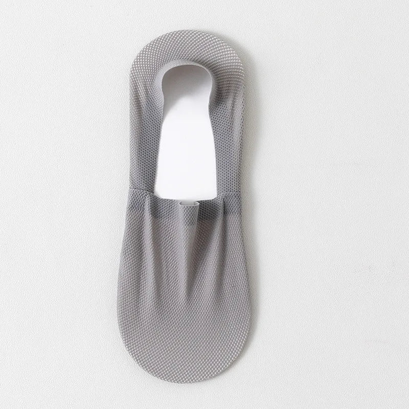Low-Cut Mesh Lining Socks for Women | Non-Slip Silicone Grip