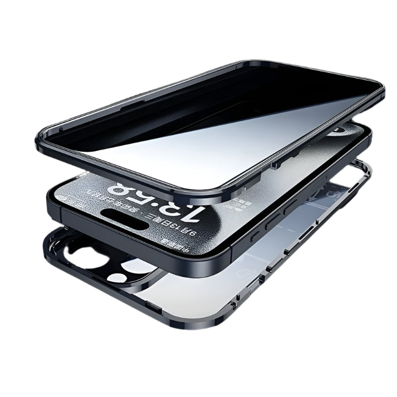 Funda magnética de vidrio para iPhone | Protección total de privacidad y contra arañazos