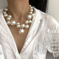 Parelketting voor dames | Grote Statement Kralen Choker