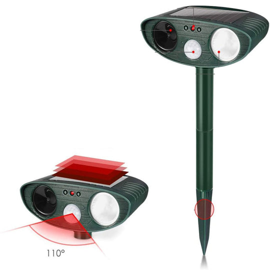 Konijnenverjager Zonne-Energie –  Ultrasoon met Flitslicht