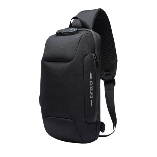 Borsa a tracolla antitaccheggio | Zaino a tracolla di sicurezza con porta USB per la ricarica