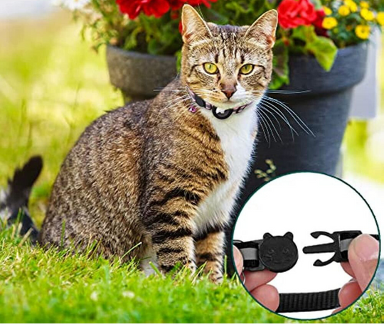 Cat GPS Tracker Collar | Reflective Safety Quick-Release Pet Neckband