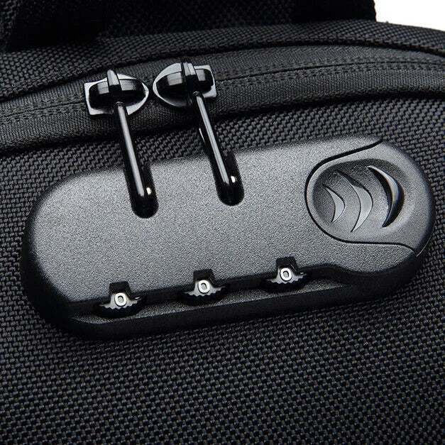 Borsa a tracolla antitaccheggio | Zaino a tracolla di sicurezza con porta USB per la ricarica