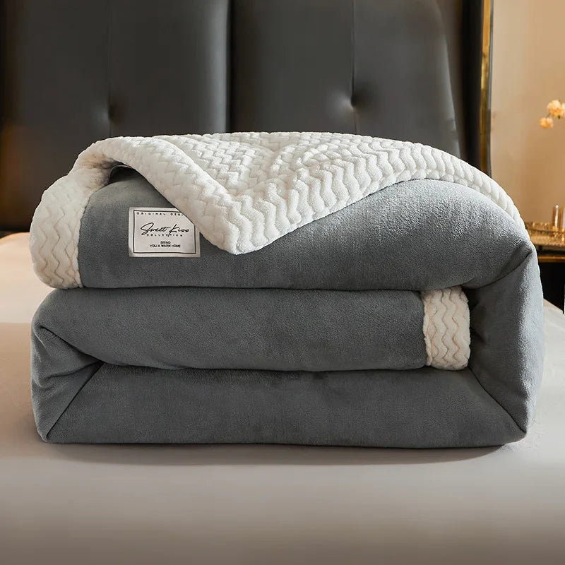 Plush Winter Fleece Blanket | Warm Reversible Throw
