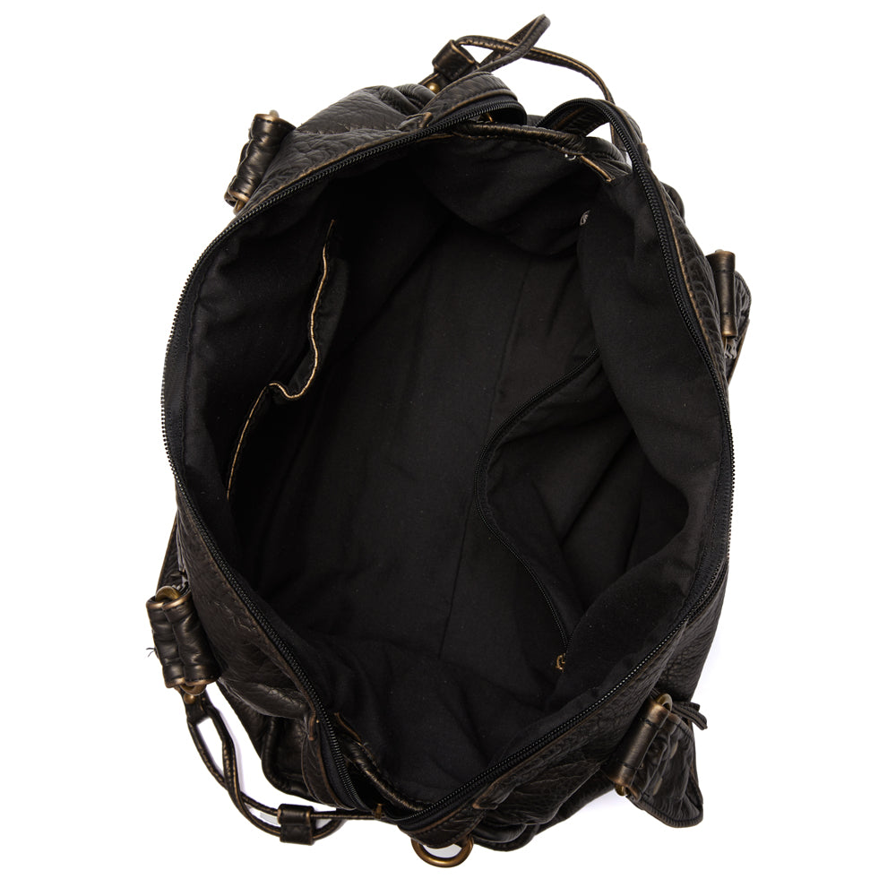 Zwarte Damestas PU Leer – Ruim 37cm met Verstelbare Riem