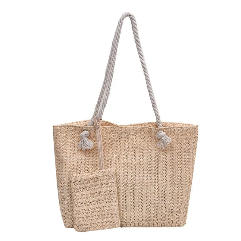 Strandtasche Damen mit Taugriffen – Inklusive passendem Beutel