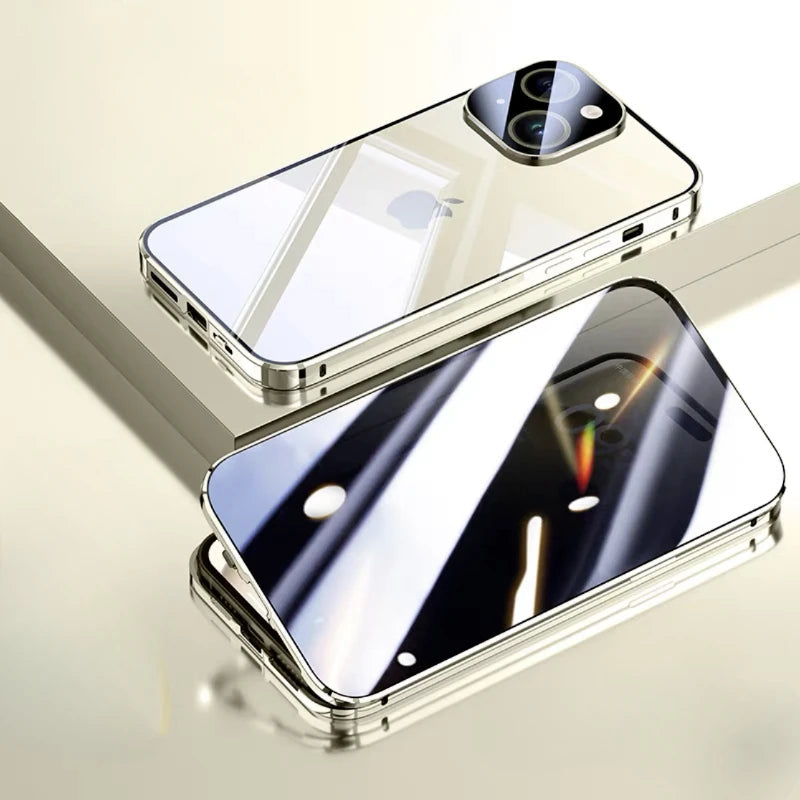 Funda magnética de vidrio para iPhone | Protección total de privacidad y contra arañazos