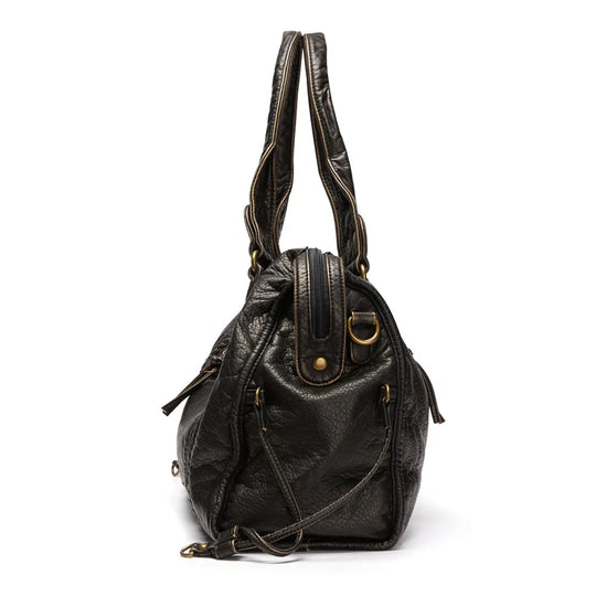 Zwarte Damestas PU Leer – Ruim 37cm met Verstelbare Riem