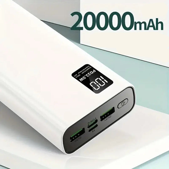 Powerbank Portátil de 22.5W | Batería Externa USB C de Carga Rápida para Teléfono y Tablet