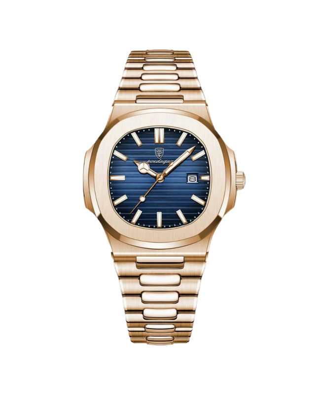 Goudkleurig Analoog Horloge Quartz | Roestvrij Staal