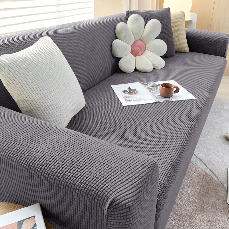 Stretchy Sofa Cover | Stylish Couch Cover with Textured Fabric