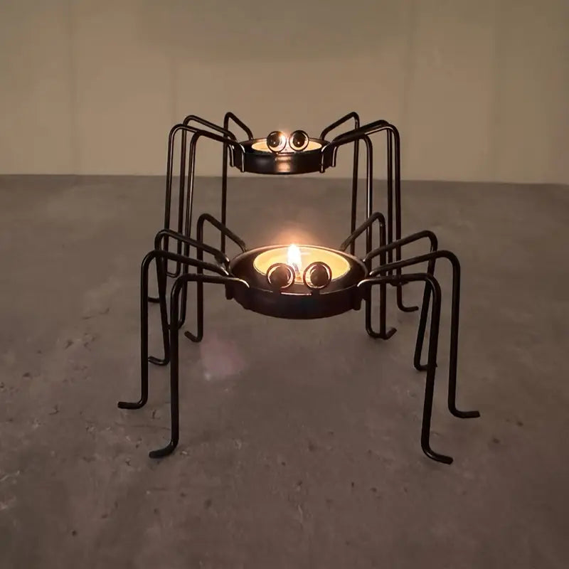 Ensemble de 2 Chandeliers Métalliques Tournants | Décoration de Table Halloween & Fêtes