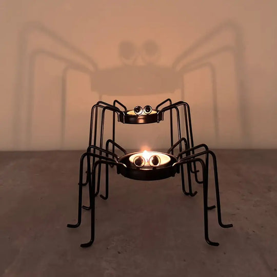 Ensemble de 2 Chandeliers Métalliques Tournants | Décoration de Table Halloween & Fêtes
