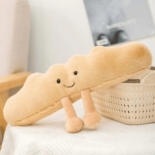 Jouet en peluche pain drôle | Poupée baguette rembourrée amusante