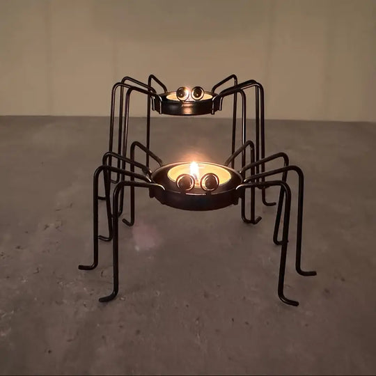 Ensemble de 2 Chandeliers Métalliques Tournants | Décoration de Table Halloween & Fêtes