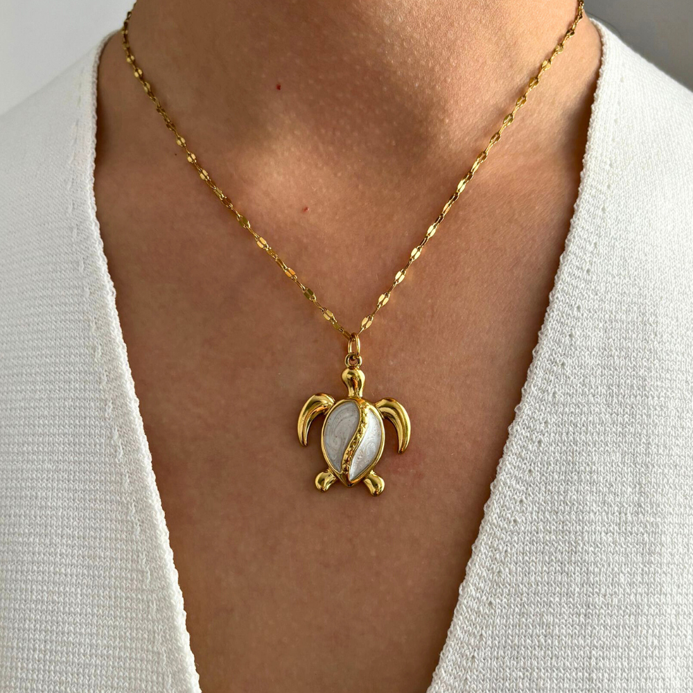 Gouden Ketting Set Dames – 3 Zee Hangers Roestvrij Staal