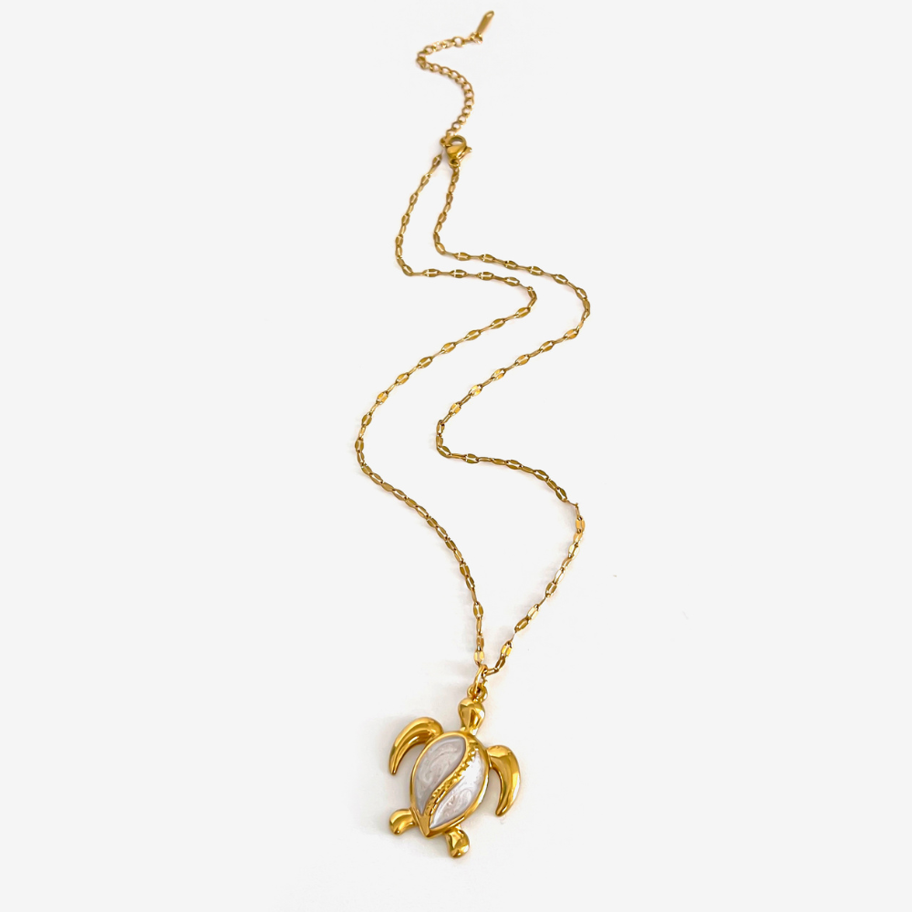 Gouden Ketting Set Dames – 3 Zee Hangers Roestvrij Staal