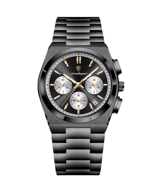 Chronographe Homme en Acier Inoxydable | Montre Bleue