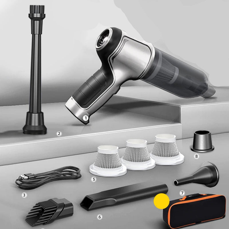 Aspiradora de Coche Inalámbrica | Potente Eliminador de Polvo de Mano para Coche
