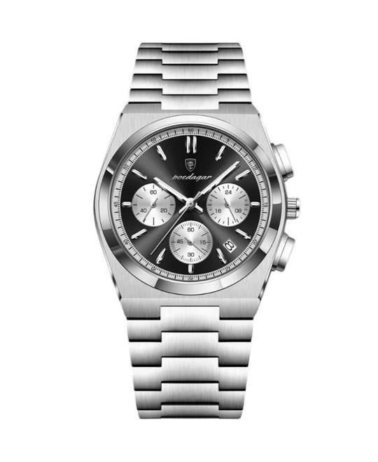 Chronographe Homme en Acier Inoxydable | Montre Bleue