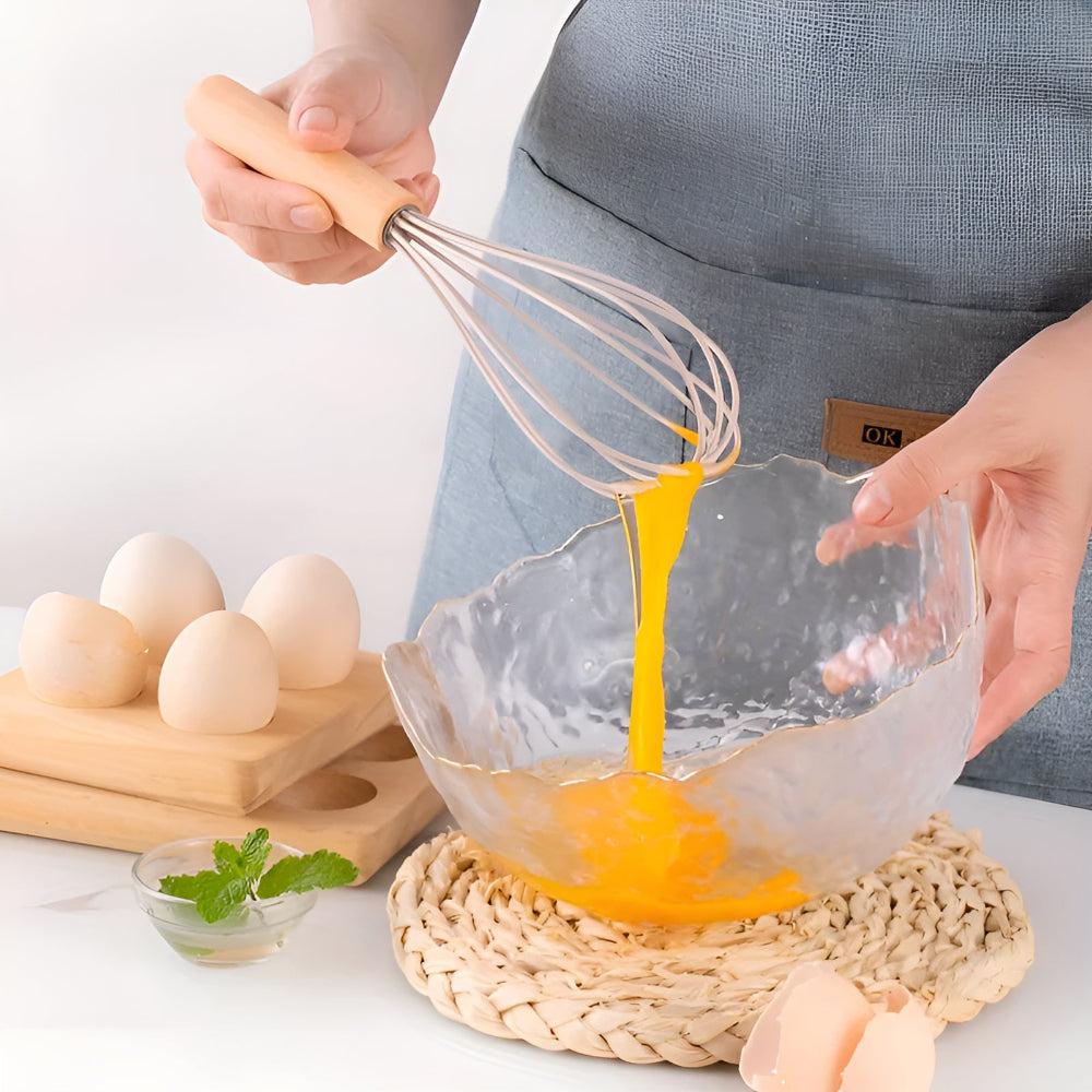Silicone Kitchen Tool Set - 12 Pieces with Bamboo Handles Heat Resistant