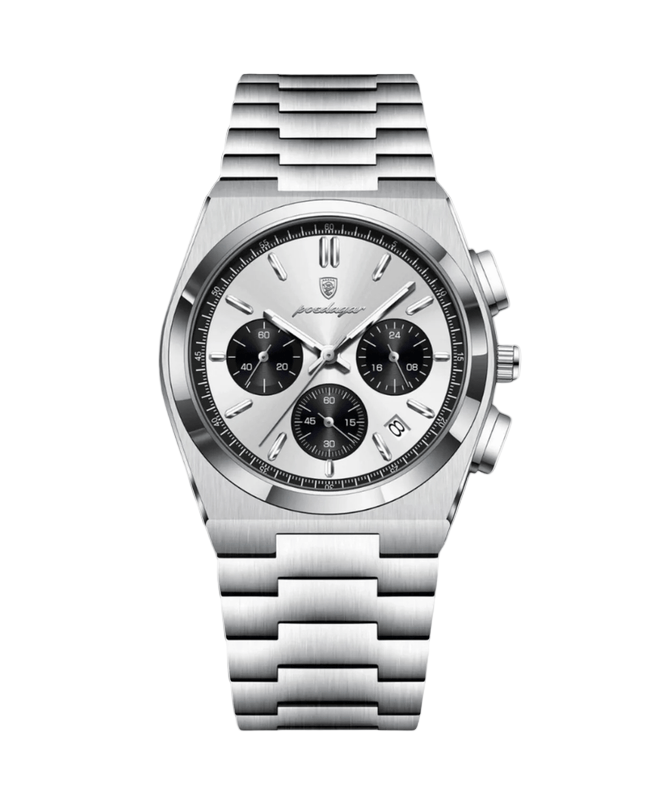 Chronographe Homme en Acier Inoxydable | Montre Bleue