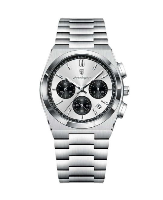Chronographe Homme en Acier Inoxydable | Montre Bleue