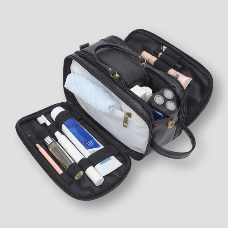 Travel Toiletry Bag | Multi-Compartment Portable Grooming Shaving Bag