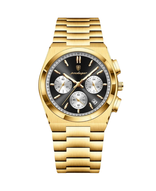 Chronographe Homme en Acier Inoxydable | Montre Bleue