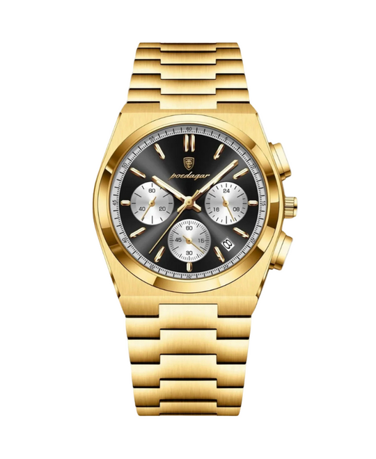 Chronographe Homme en Acier Inoxydable | Montre Bleue