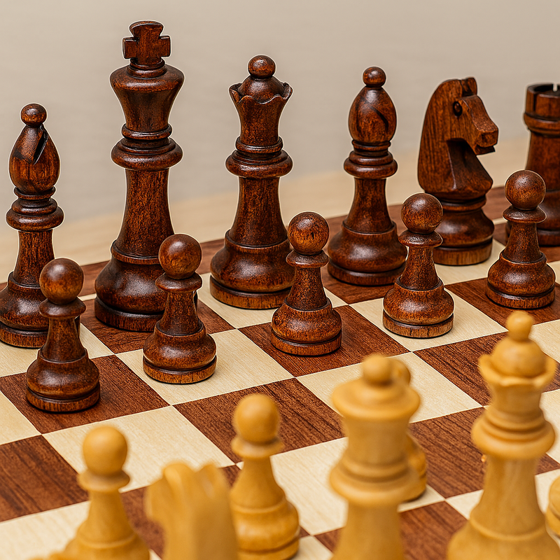 Wooden Chess Set | Strategic Board Game for Competition