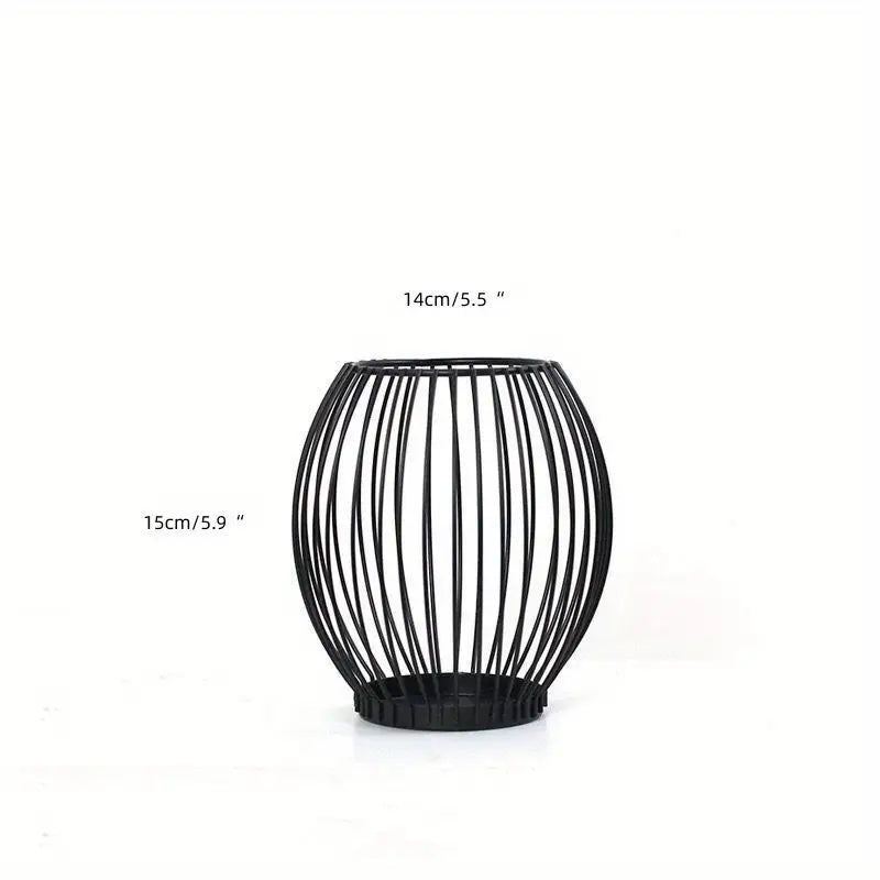Ensemble moderne de chandeliers en métal | Ornement de table géométrique & centre de table