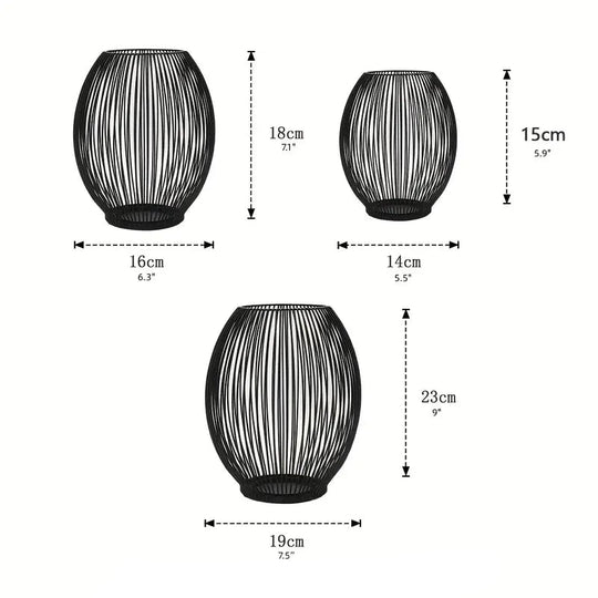 Ensemble moderne de chandeliers en métal | Ornement de table géométrique & centre de table
