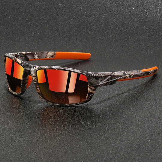 Camouflage Zonnebril Heren – Gepolariseerd UV Spiegelglazen Buiten