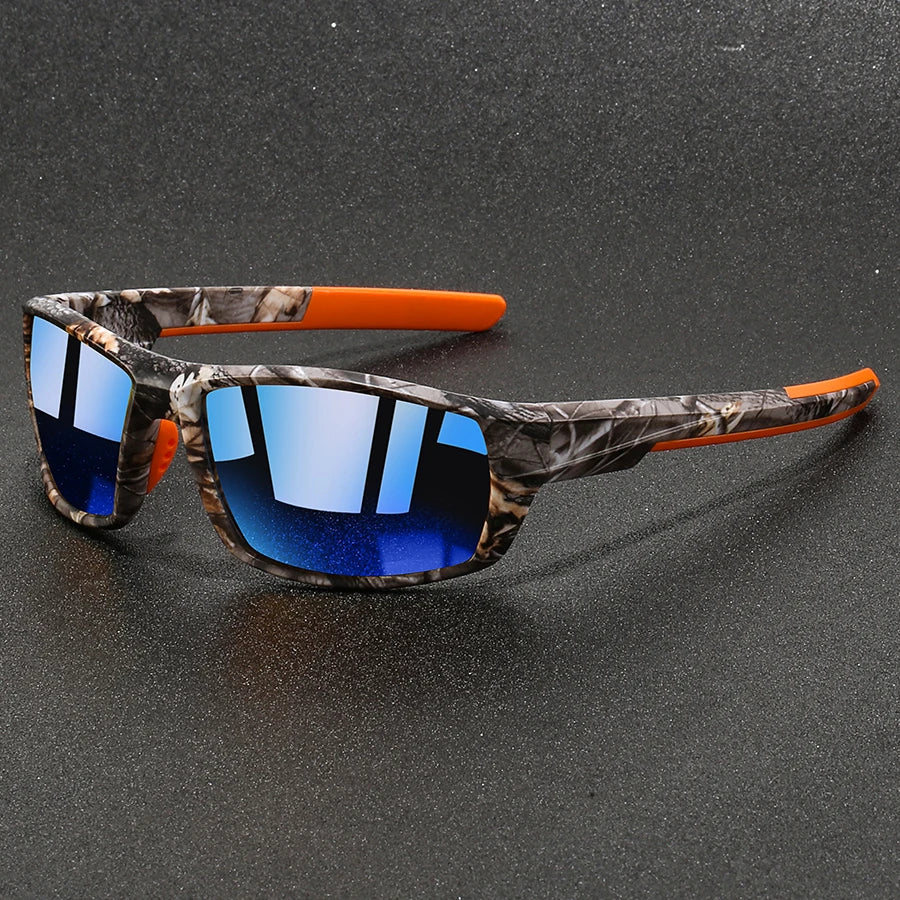 Camouflage Zonnebril Heren – Gepolariseerd UV Spiegelglazen Buiten