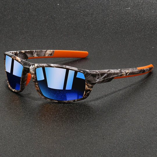 Camouflage Zonnebril Heren – Gepolariseerd UV Spiegelglazen Buiten