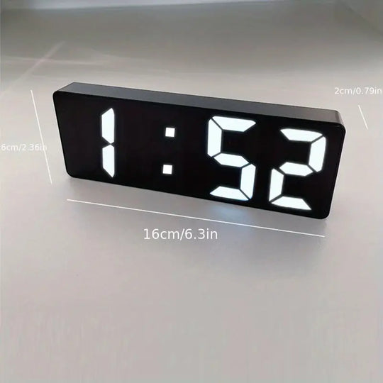 Sveglia Specchio LED | Orologio a Comando Vocale con Memoria in Caso di Blackout