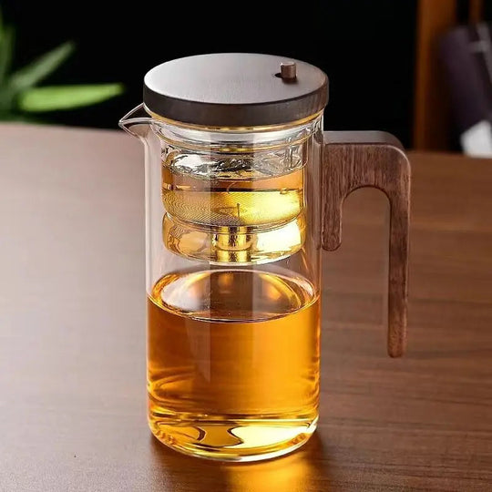 Glasteekanne mit Infuser | stilvoller Teemacher für losen Tee