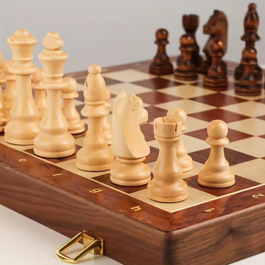 Wooden Chess Set | Strategic Board Game for Competition