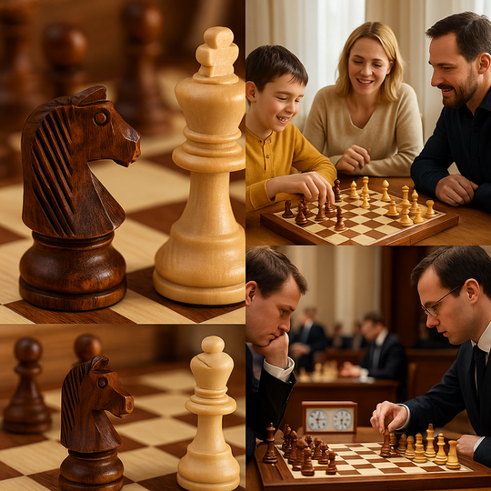 Wooden Chess Set | Strategic Board Game for Competition